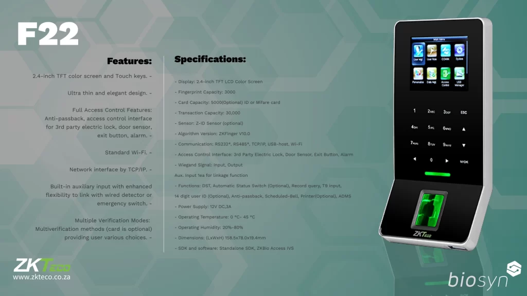 Biometric Access Control