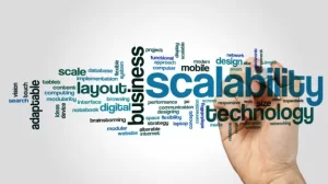 Word cloud with the word scalability standing out, automated rostering