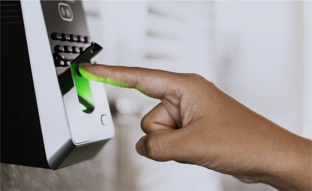 Biometric fingerprint device for employee time and attendance tracking
